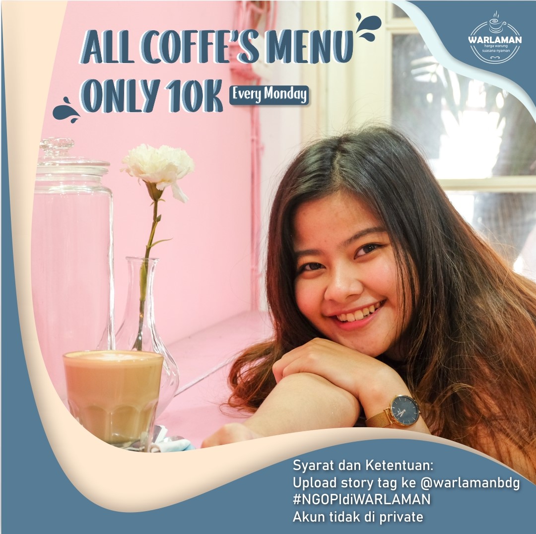Yuuu selamat datang Maret🎊,
Bulan baru semangat baru ya dong guys. Biar makin semangat di Senin pagi ini, ayo #ngopidiwarlaman ☕️ dulu. Semua menu kopi di hari SENIN cuman 10K loh 💃🏻
.
#warlaman #warlamanbandung  #grabindonesia #grabfood #grabpromo