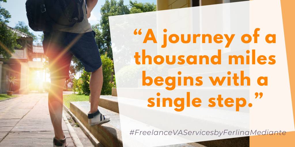 fvasbyPearl's tweet photo. “A journey of a thousand miles begins with a single step.” ― Good Morning

#MondayMotivation #freelancevaservicesbypearlmediante #freelanceservices #virtualassistance #virtualassistance #hireavirtualassistant https://t.co/qfHTVZuYjN