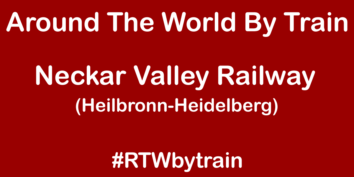 RTWbytrain's tweet photo. Around The World By train. Germany 🇩🇪

Neckar Valley Railway (@DB_Bahn)

#Heilbronn - #Heidelberg

https://t.co/qVTnSXCdtU

#RTWbytrain #Train #Travel https://t.co/8ZbZu01jaE