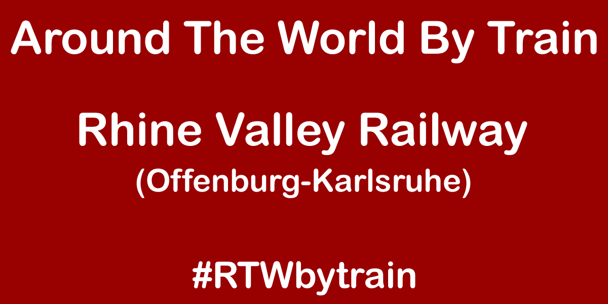 RTWbytrain's tweet photo. Around The World By train. Germany 🇩🇪

Rhine Valley Railway (@DB_Bahn)

.... #Offenburg - #Karlsruhe ....

https://t.co/yb8iCrKlMD

#RTWbytrain #Train #Travel https://t.co/9vtHsEX5SU