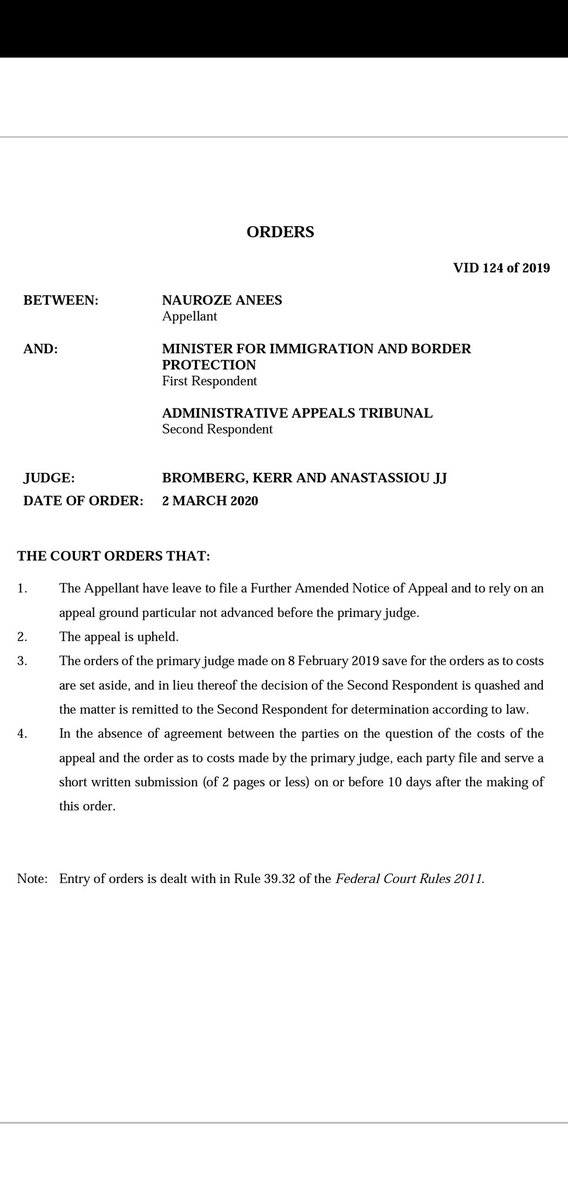 ForLovenFreedom's tweet photo. BIG NEWS: In the Matter of #NaurozeVsDutton, The Full Federal Court Handed down their Judgement Today, & all Three Judges Unanimously Ruled in our Favour.
WE WON, TEAM #FreeNauroze has Prevailed!
I Pay Tribute to my Legal Team: @JulianBurnside, @CarinaFordImmi, Huw, Thuy & Leah https://t.co/KsBKyxFZiS