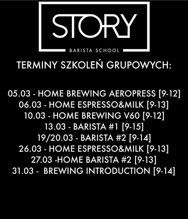 StoryCoffeeR's tweet photo. Cześć! Szukacie nowych doznań wraz ze wzrostem temperatur za oknem? 😉🌞
Szkoła baristów Story Coffee Roasters zaprasza na kolejne szkolenia! 
Jeśli chcesz nauczyć sie parzyć kawę w domu, pienić mleko, albo wiedzieć jak zaspokoić chęć wypicia kawy z Ae… https://t.co/ztItsl9cE0 https://t.co/bBK683M7gn