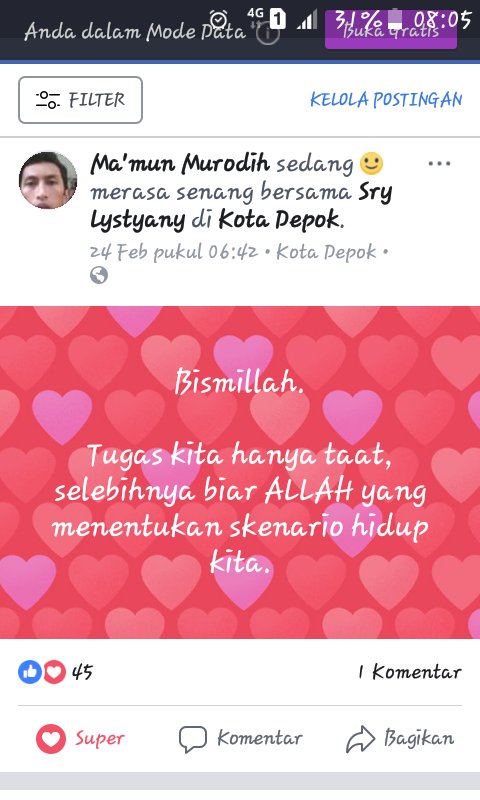 MaMurodih's tweet photo. Bismillah.
Tugas kita hanya taat,
selebihnya biar ALLAH yang menentukan skenario hidup kita. https://t.co/gVlXSYGmyD