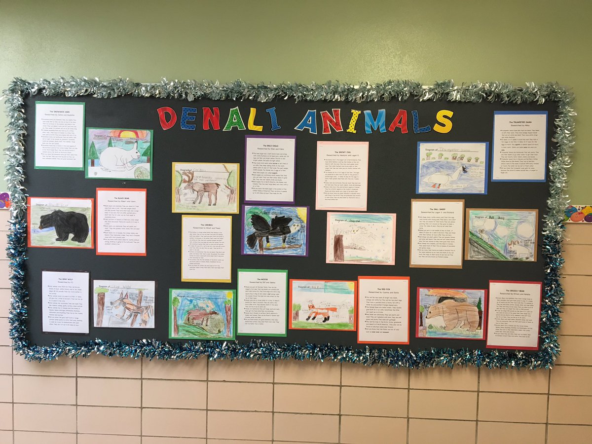DPMrsSteinman's tweet photo. Some of us volunteered during our #READ assembly. Our #DenaliNP animal reports and diagrams. We’ll share our research on #ChatterPix and then share with all of you. #2ndgrade #funwithtech #dpsdny https://t.co/3b9oDqvdU7