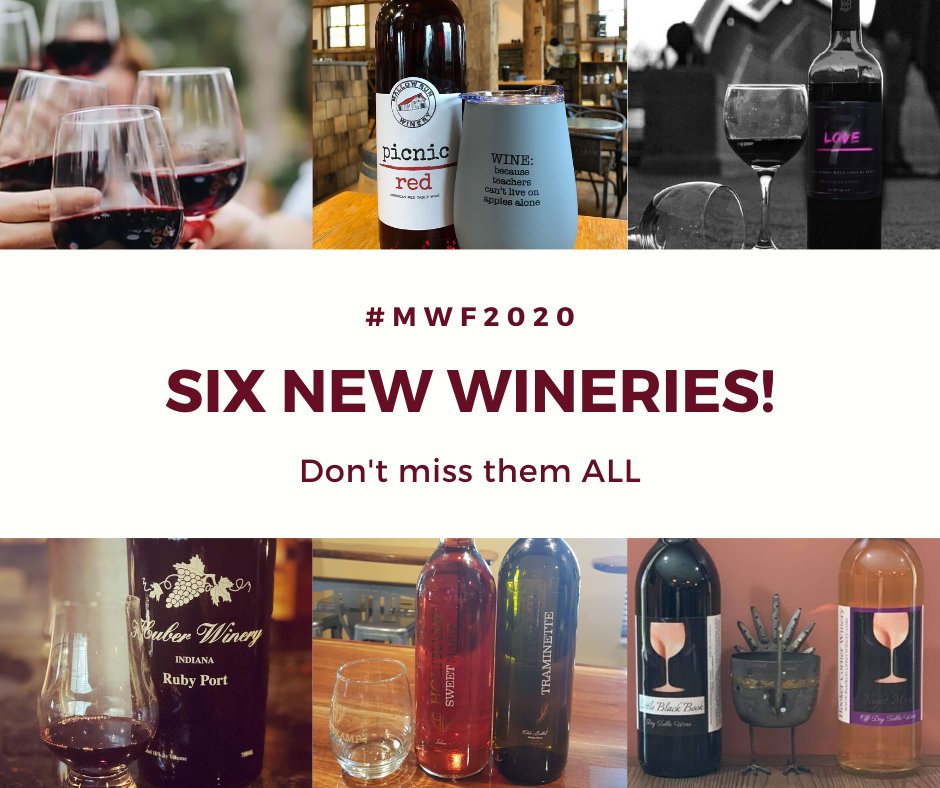 SIX new wineries coming to #MWF2020! We can't wait to welcome them -- and all of you -- to the 2020 festival. Get your tickets at michianawinefestival.com.