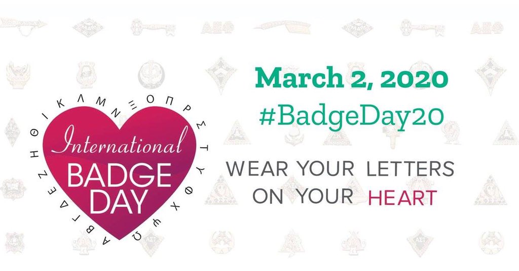 BrillLauren's tweet photo. Excited to wear my badge on March 2nd and I encourage my Panhellenic sisters and brothers to do the same! ❤️
@TriDelta @ddd_nu_alumnae @TrideltaUVA
#BadgeDay2020
#ProudToBe
#LifeLoyal
#DDD4Me https://t.co/pOb790PMwU