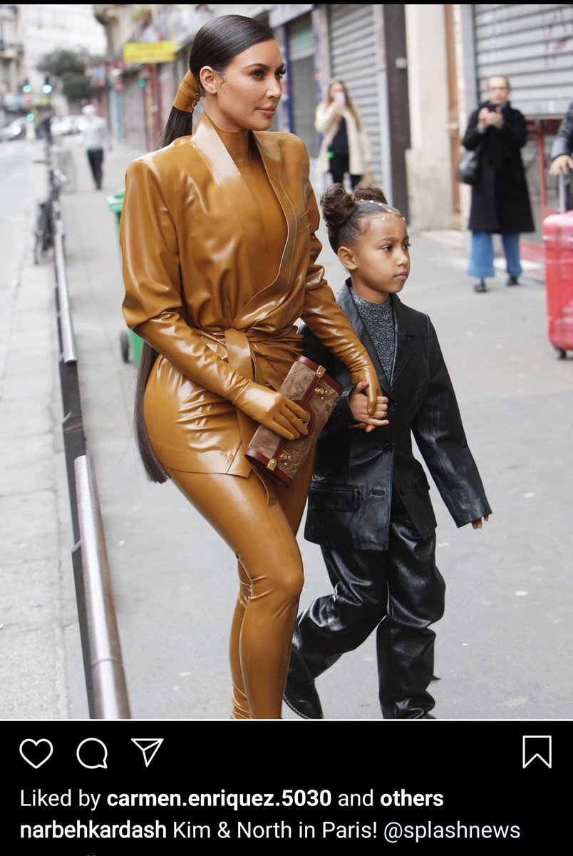 Cool to see @KimKardashian out in Paris wearing full latex. #latexbeauty #latexlady