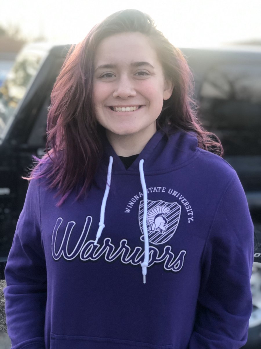 ZoeMay2021's tweet photo. I’m so thrilled as I’ve verbally committed to continue my academic/athletic career as a Warrior @WinonaStateSB . Thanks to ALL my coaches&amp;teammates who helped me along the way. You all played a big part! Especially to my dad @Jmay7777  who pushed me everyday. I LOVE YOU!!❤️ https://t.co/LOLNVyQuuD