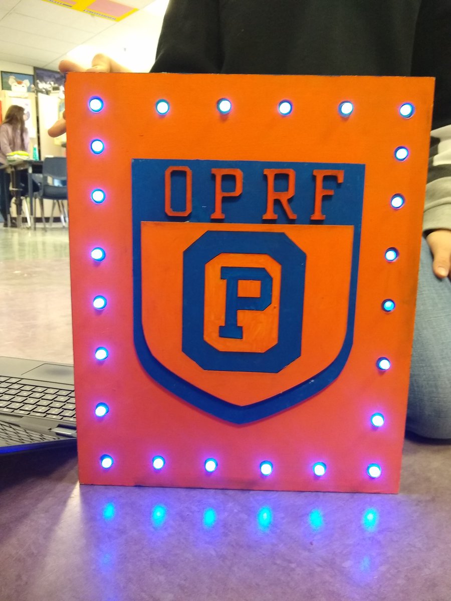 OPRF fast led sign.  Parts cut out on laser cutter. Holes drilled by hand. #julianworks #oakpark97
