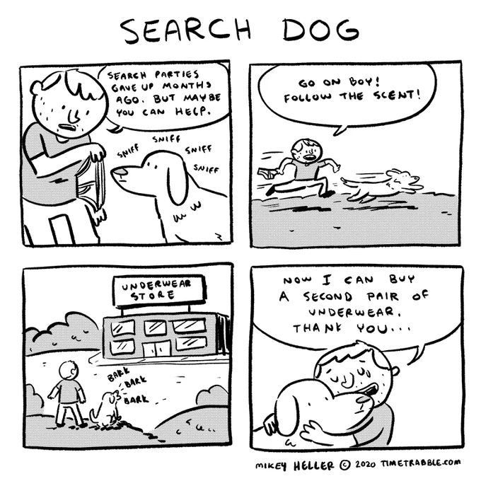 i drew a comic about a search dog 