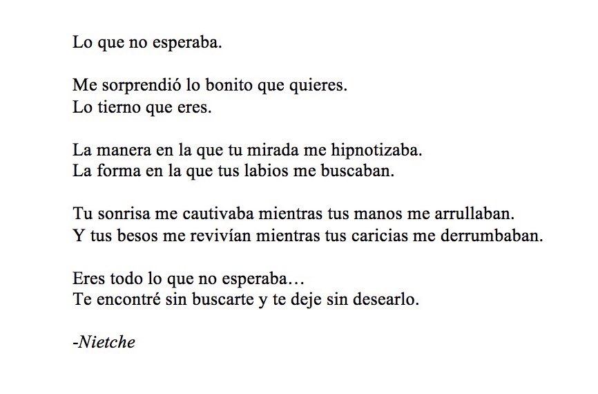 Nietche8's tweet image. Para cerrar la semanita les comparto mi poema “Lo que no esperaba”.
