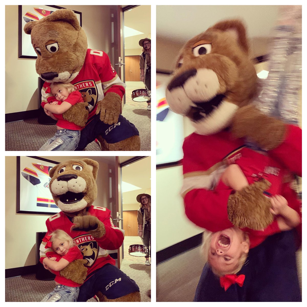 KKac1001's tweet photo. School bedtime has kept this girl away from her favorite guy but today they were reunited 🥰 Eloise loves @StanleyCPanther always! 🥰 https://t.co/9BWDCMmNY2