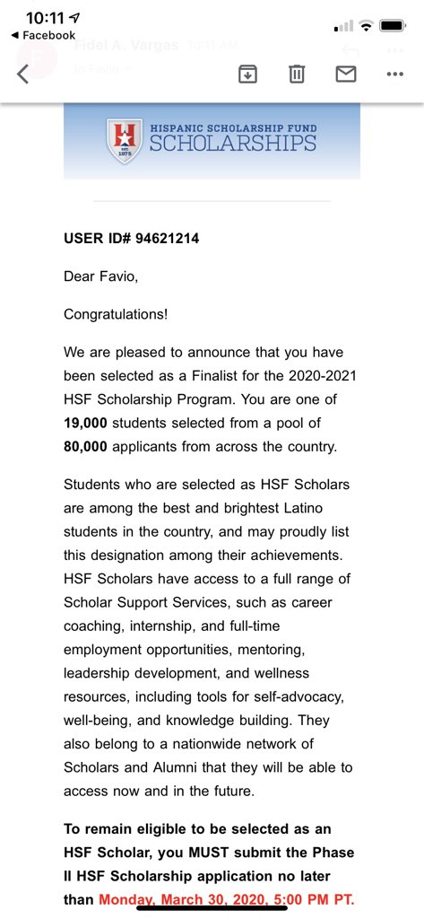 FavioInfante1's tweet photo. I applied to the Hispanic Scholarship Fund just to see what happened, and OMGG I am spechless🥺🥺🥺🥺 #HSFS https://t.co/nffkbUsh0j