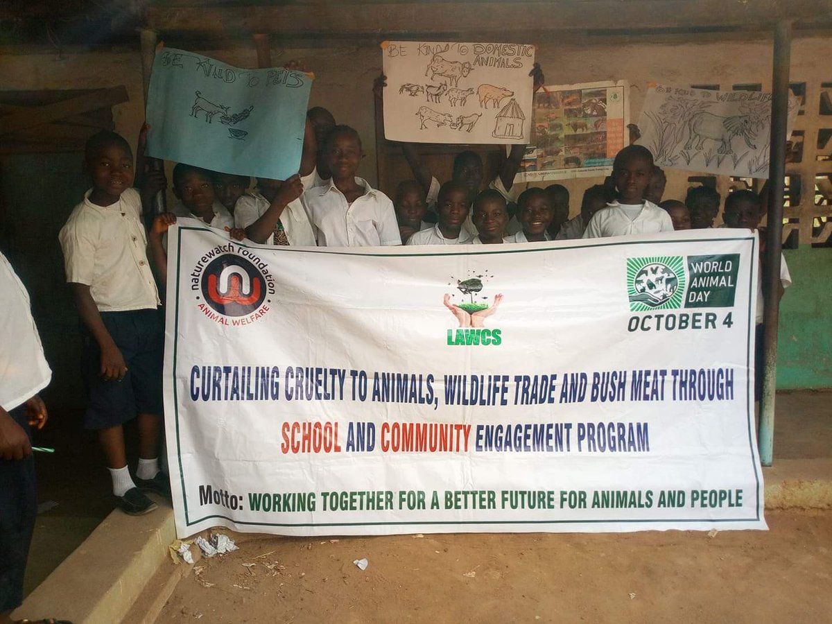 LiberiaAnimal's tweet photo. When you make a small donation, you help prepare and inspire a whole generation that will stand up for the protection of animals. https://t.co/r6A9R1DB7q
#WildlifeProtection #Wildlife #StopBushMeat #StopWildlifeTrade #StopAnimalAbuse #HelpAnimals #HumaneEdcation #Education https://t.co/W4dOesARdy