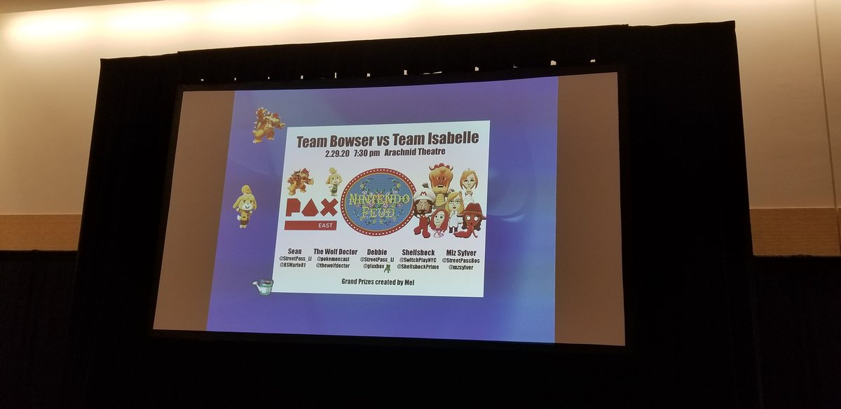 indiedebz's tweet photo. Pics from the #NintendoFeud Game Show panel at #PAXEast2020! #paxeast #nintendo #gamers https://t.co/rthikxtoSl