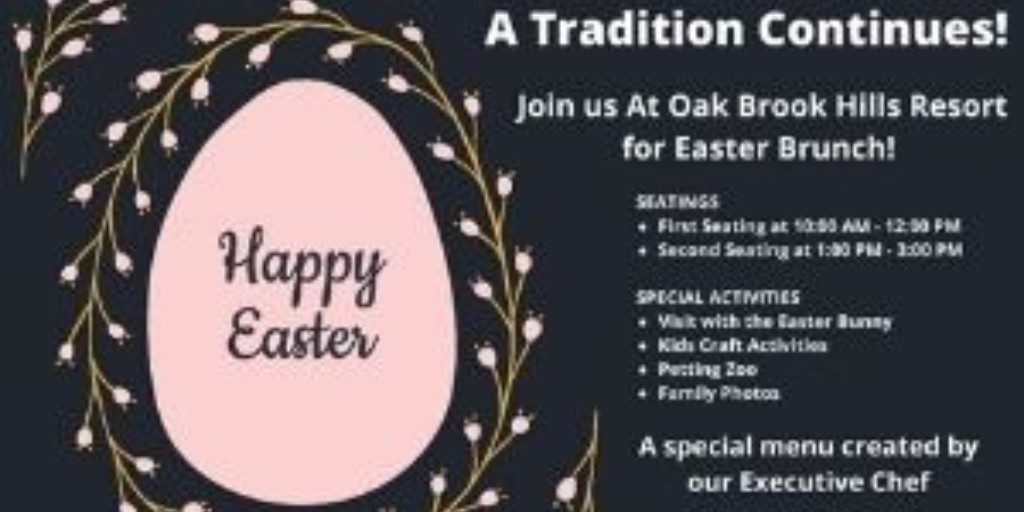 blocalbfresh's tweet photo. Easter is Sunday, April 12, 2020. It will be here fast. If you need a place for your family to meet, book your table today. #easter #easterbrunch #oakbrookhills #brunch https://t.co/CujJEAFXmB https://t.co/68mWGoqUMv