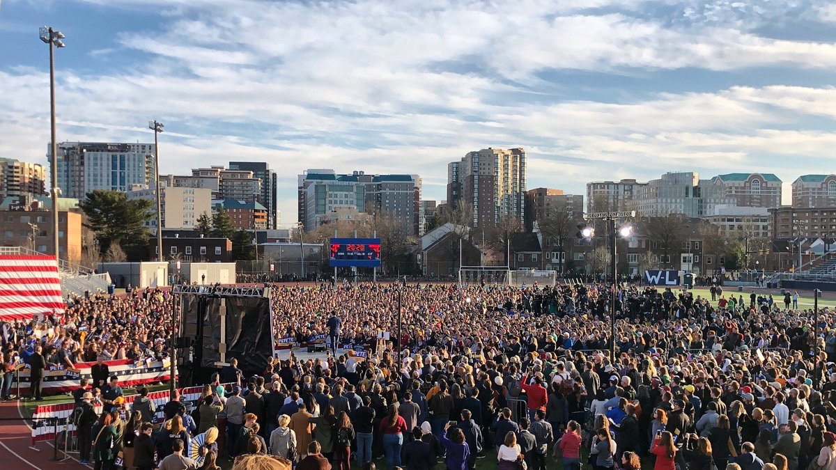 If you don't think it's hard for Mayor Pete to drop out today...

These are crowds from the last ten days, all in states due to vote on Tuesday (VA, CO, NC)

The giant North Carolina crowd was LAST NIGHT