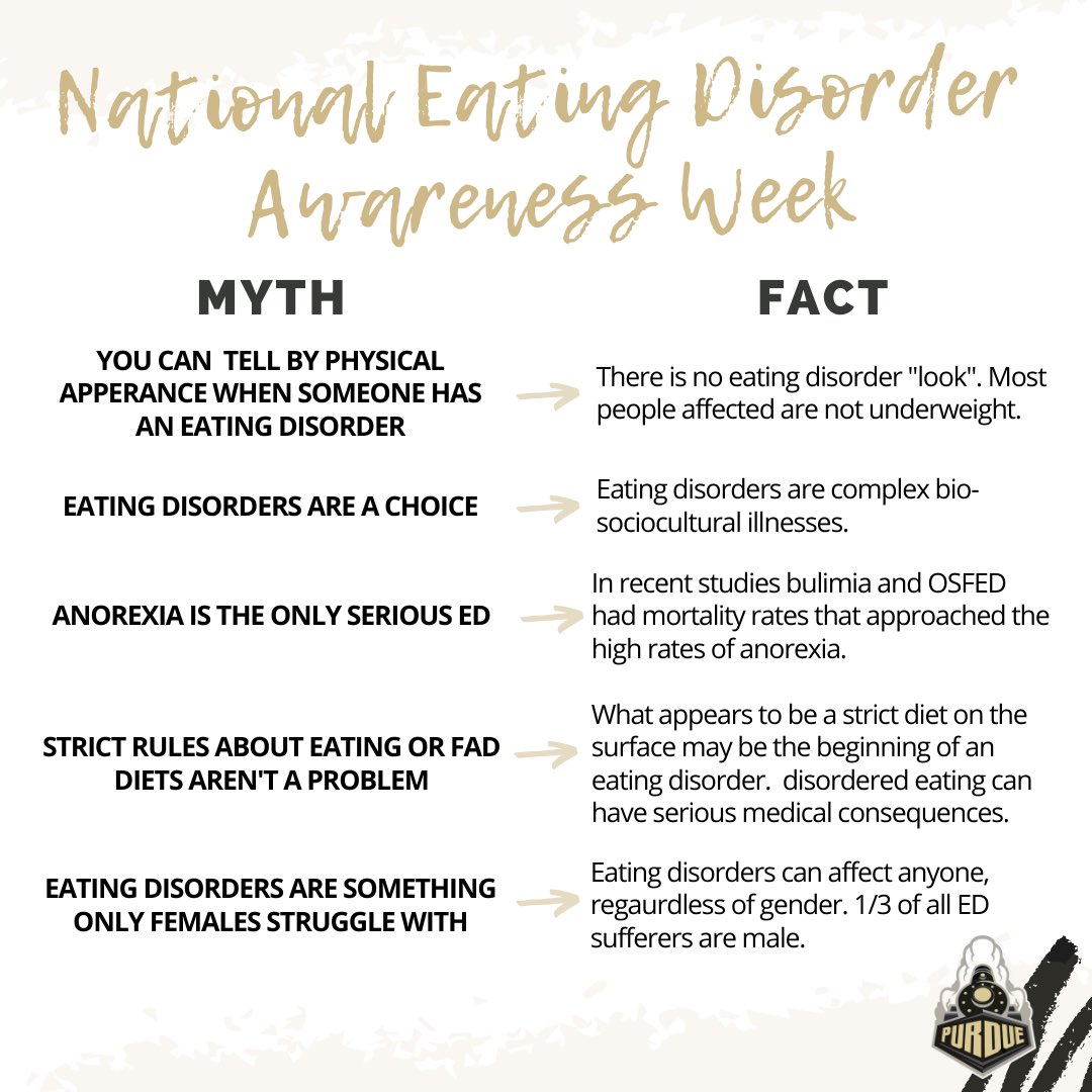 BoilerFuel's tweet image. #NEDAwarenessWeek Myth Busters