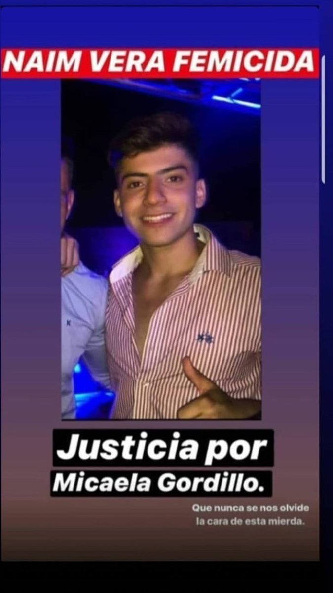 Meliatlantico's tweet photo. NAIM VERA mató a Mica.
No le bastó con empujarla por las escaleras, que la quemó en una parrilla, la descuartizo, y tiro los restos en la ruta como si fuera basura.
No se olviden de su nombre, ni de su cara. AL MACHO ESCRACHO. 

#JusticiaPorMicaela https://t.co/qHt4M0gtwp