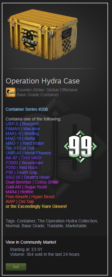 Who plays #CSGO ? 

I am GIVING AWAY 3 Operation Hydra Cases currently traded at £3.91 (Last 24 Hours) 👀‼️

Join the <a href="/99Crooks/">99Crooks (PINNED)</a> #Discord for more info!! I will be giving them out in the next 24 Hours! 🔥🔥

> 99Crooks.com 🌍

<a href="/StreamUnion/">Stream Union</a> <a href="/StreamGem/">Stream Gem 💎</a> #99Crooks #giveaway