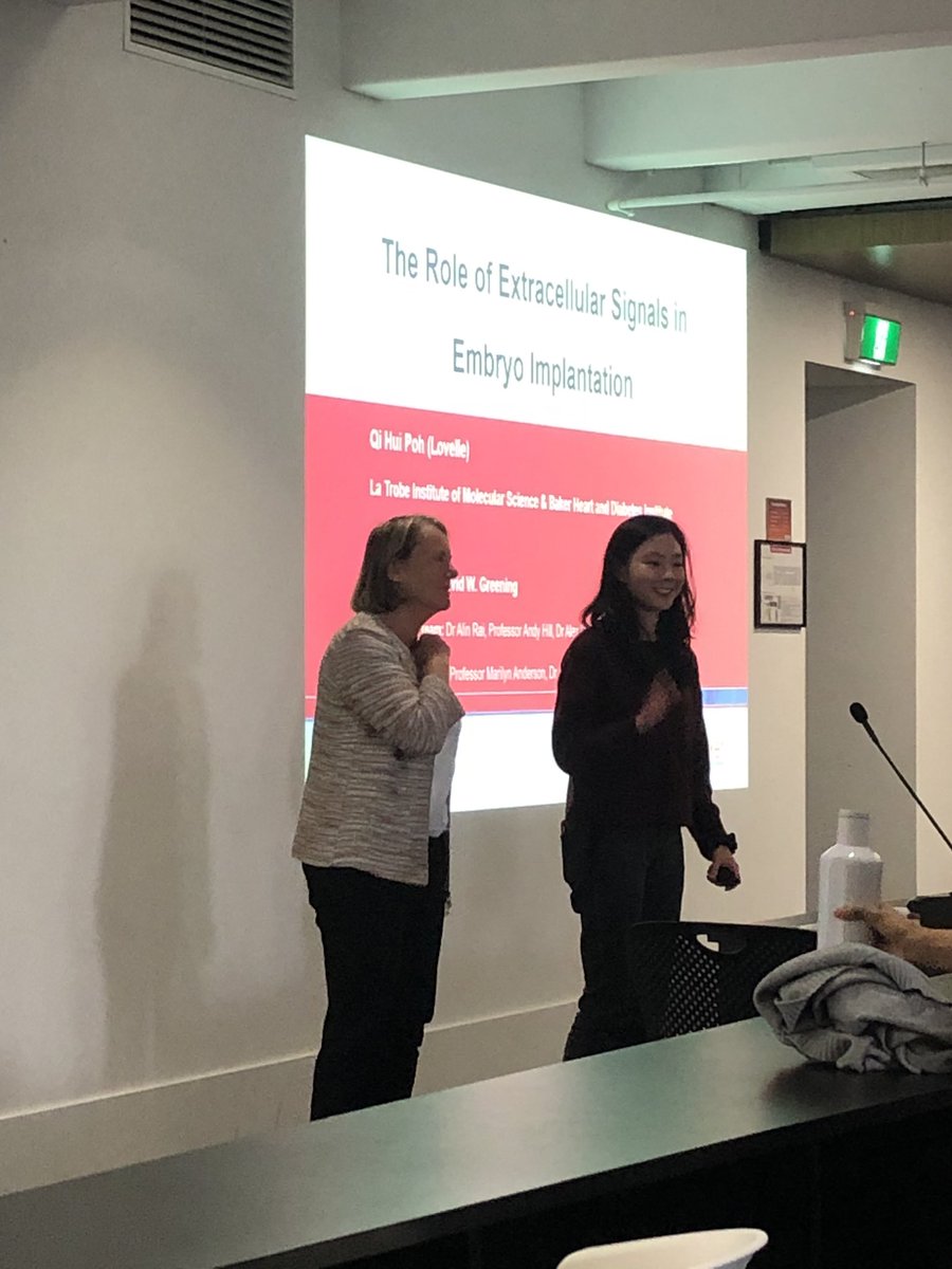 MolecularProteomics_Lab (@molprot_lab) on Twitter photo We’re at <a href="/latrobe/">La Trobe University</a> today watching our PhD candidate present her first year confirmation in front of <a href="/LIMSLTU/">La Trobe Institute for Molecular Science</a> department. Lovelle’s project focuses on the role of embryo-derived #extracellularvesicles in implantation... we think she killed it 🔥 #PhDlife #research We’re at <a href="/latrobe/">La Trobe University</a> today watching our PhD candidate present her first year confirmation in front of <a href="/LIMSLTU/">La Trobe Institute for Molecular Science</a> department. Lovelle’s project focuses on the role of embryo-derived #extracellularvesicles in implantation... we think she killed it 🔥 #PhDlife #research