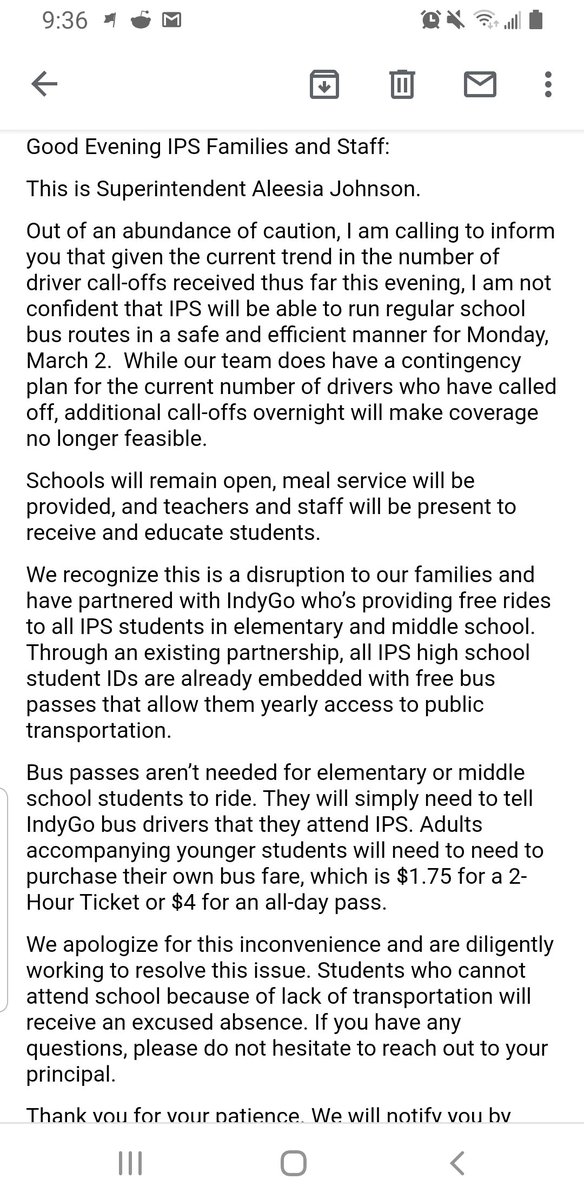 overit_indymom's tweet photo. So if you have an elementary school kid you have to take the bus, and buy a pass. Too many people can't afford this. #IPS #BusDriverStrike #Indiana #education #UnionMembersForBernie https://t.co/AUeZI94Jc2