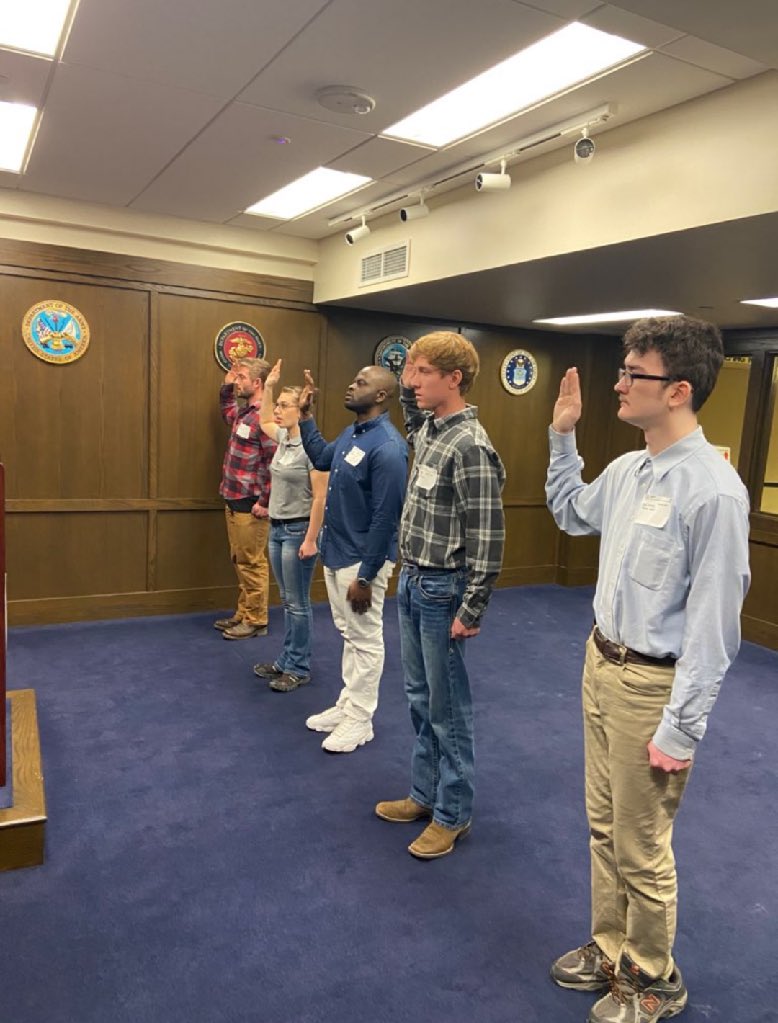 DCD_online's tweet photo. Michael getting sworn into the US Army! #DCD https://t.co/CPPxKHJ77s