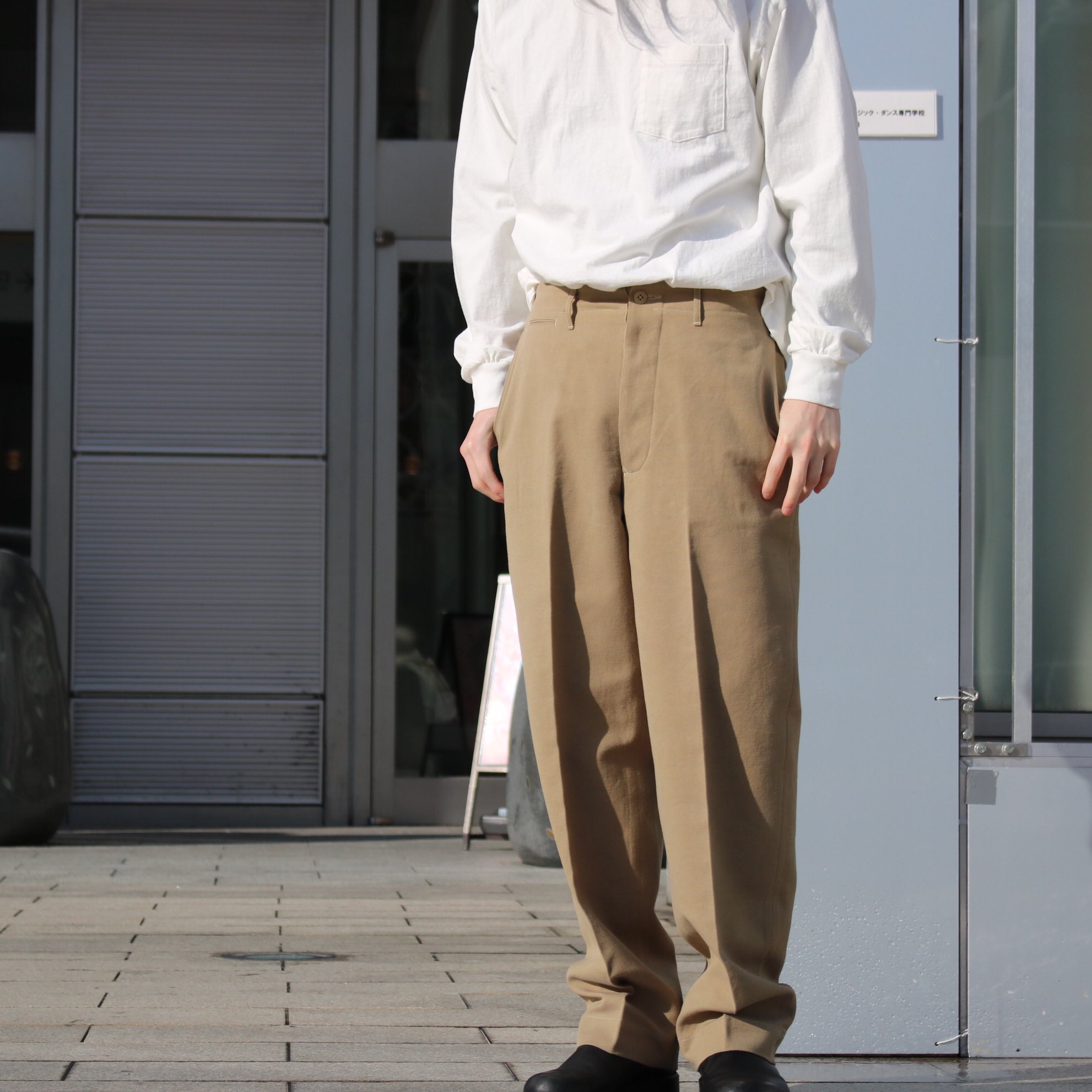 Kaptain Sunshine WIDE CHINO TROUSERS チノ