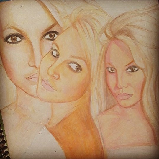 SanchezHannibal's tweet photo. @britneyspears haters are going to hate but no matter you're a beautiful face to draw. Thank you for posting your beautiful  recent pictures. #workinprogress 👑 https://t.co/Clu738bLKQ