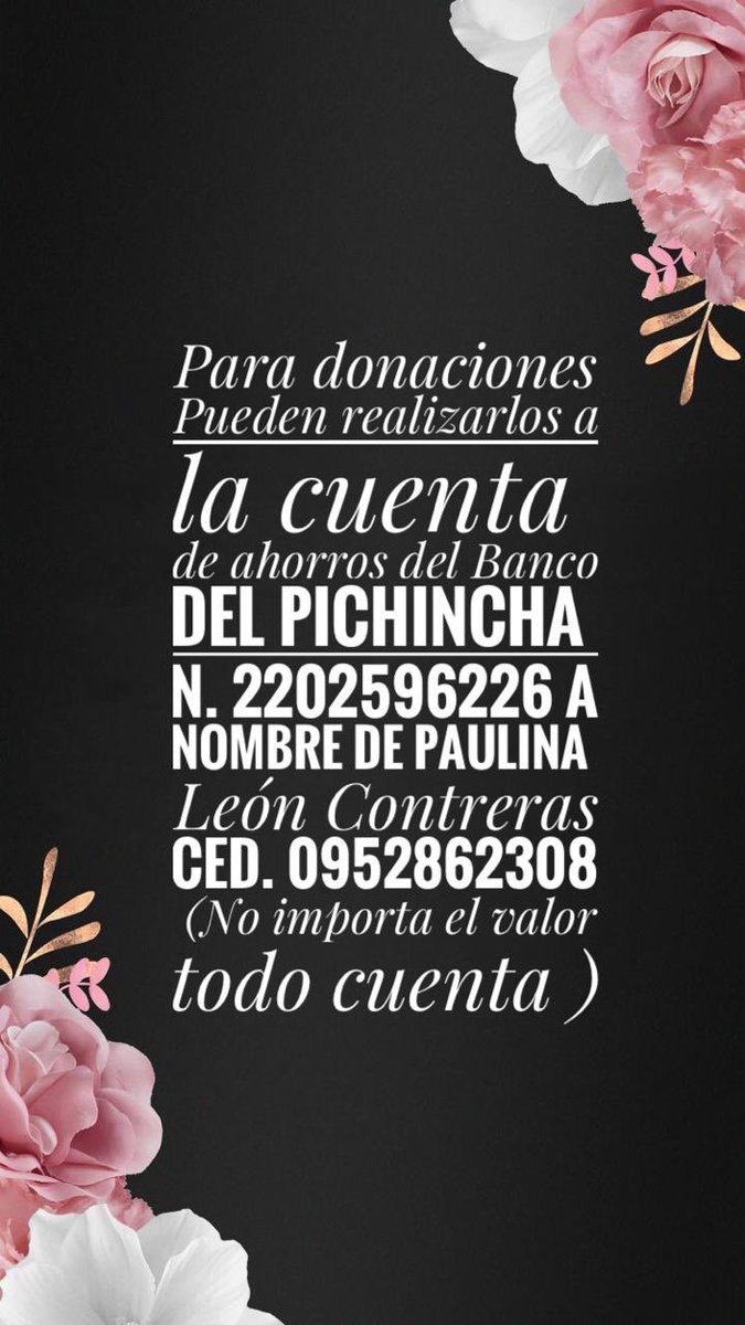 paulinaleoncont's tweet photo. Amigos estoy en Solca .
Necesito de una medicina llamada Nivolumab cuesta $2.400 no la venden aquí en Ecuador la encuentro en Turkia todo granito de arena es válido no importa  El valor todo cuenta . Dios les Multiplique 🙏🏻💓💫🥺 https://t.co/WFdkPu7jCF