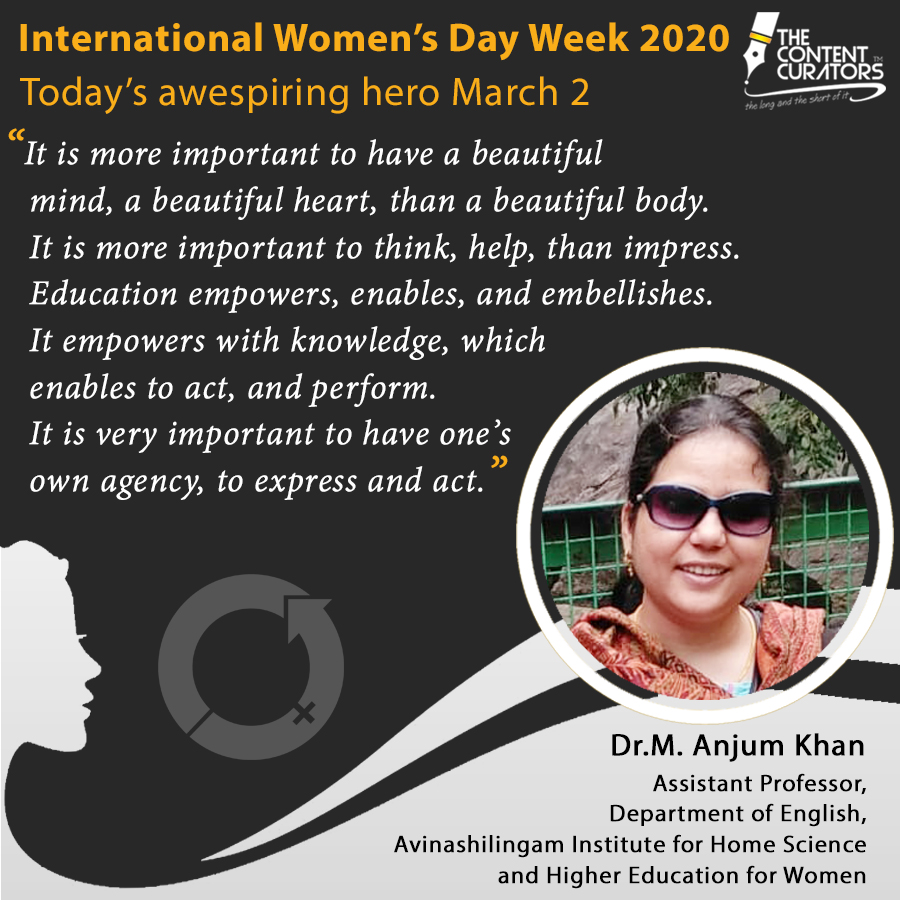 ContentCurator2's tweet image. Today&apos;s awespiring hero

bit.ly/32HzOQK
The Content Curators is proud to present the first awespiring hero for the week - Anjum Khan. Please read what she has to say.