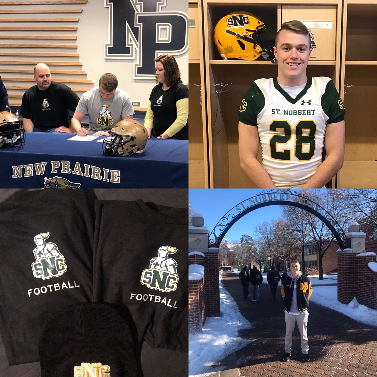 HakesWendy's tweet photo. He signed his commitment papers on 2-28-2020 to St Norbert College. I am looking forward to watching him play, his education and continuing to grow! Proud of you son. Keep up the hard work, it’s paying off but don’t stop now. #NewGoals @JacksonHakes @CoachTello https://t.co/EZuaXBQnHE