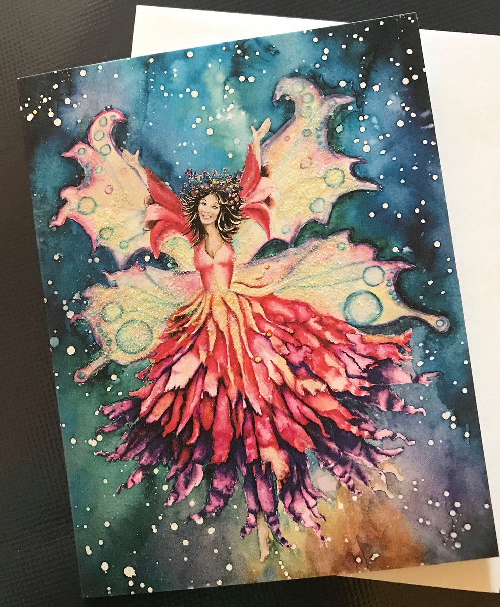 marysarc's tweet photo. Newly glittered! Excited to share this item from my #etsy shop: Glitter Fairy Card, Joyful Fairy Card, Colorful Fairy Card, Pink Purple Fairy, Cosmic Fairy Card, Celebration Card, Watercolor, Faerie Card https://t.co/MNQ2svrXHR https://t.co/enGaSnLDZk