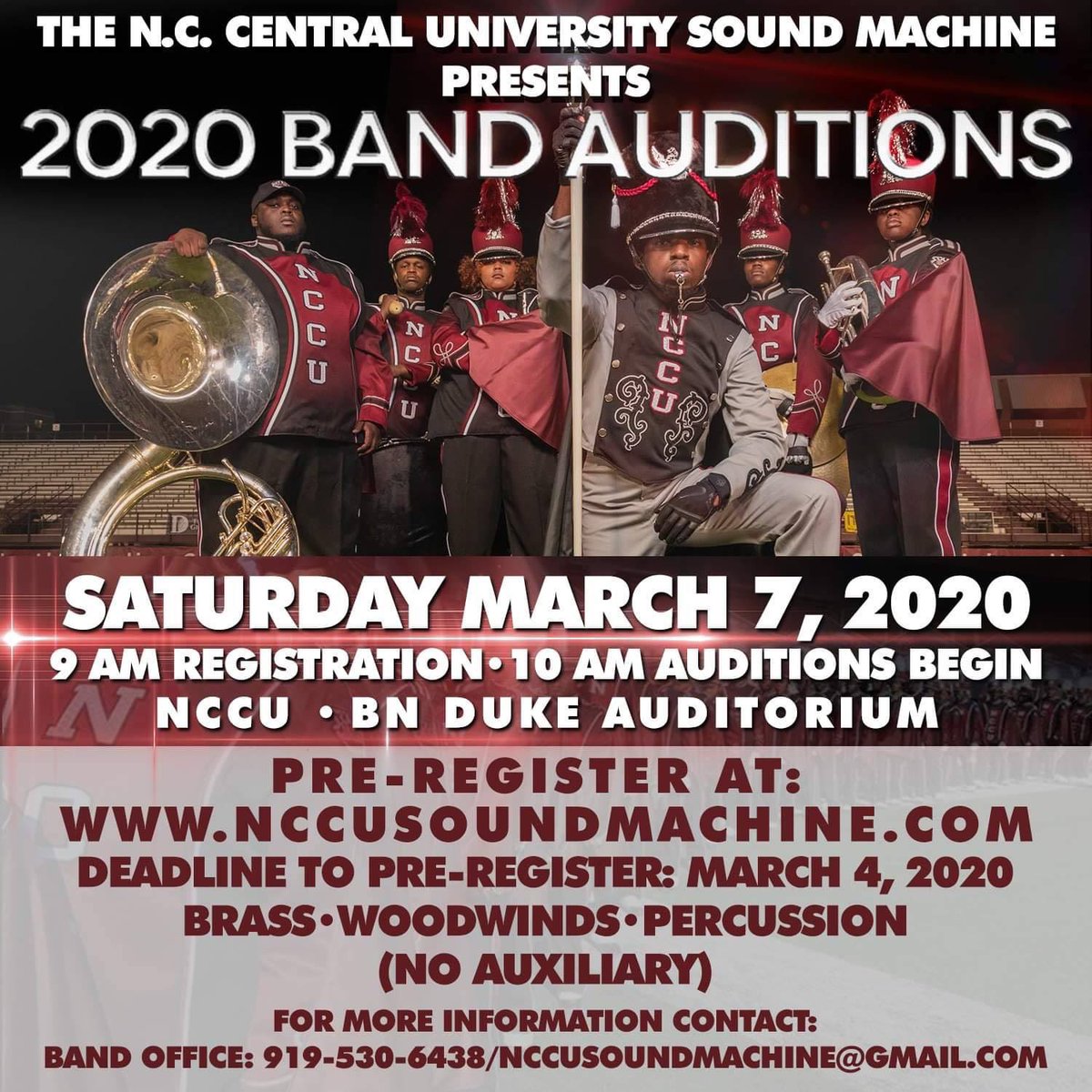 HollinsTD's tweet photo. TSM Audition Day is Saturday!
Pre-Register@ https://t.co/GUpUDtQWWb https://t.co/uUQ9leOGgf