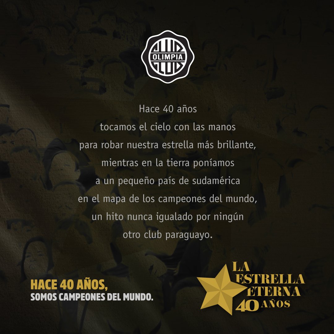 elClubOlimpia's tweet photo. La historia que cuentan todos, la escriben solo los elegidos.

La historia fue escrita por el #Olimpia de Paraguay. ⚪⚫⚪🇵🇾

#LaGloriaTieneMemoria https://t.co/kUw0PgI9kF
