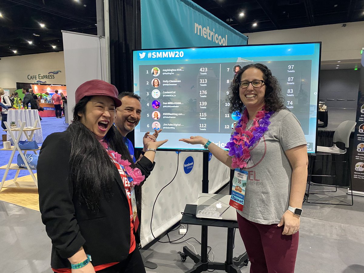 HollyChessman's tweet photo. @ChrisStrub @Metricool @MayKingTea @MLLNNLmotivator @cgritmon @FuhsionMktg @ChrisBroNext @dgingiss @SMExaminer @VivianFrancos @ContentCal_io You know it baby! Top Tweeters unite! #SMMW20 https://t.co/9c4QojoMli