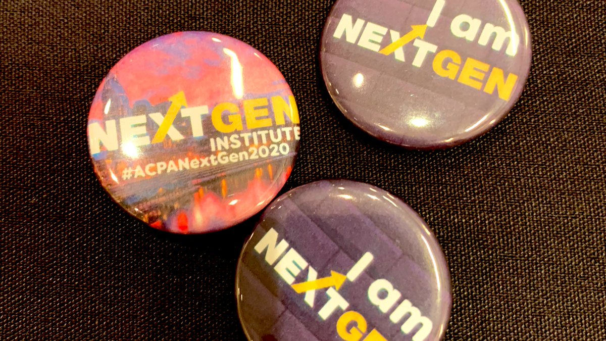 ACPA! Want to meet the NextGen? Look for our pins at #acpa20  #acpanextgen2020