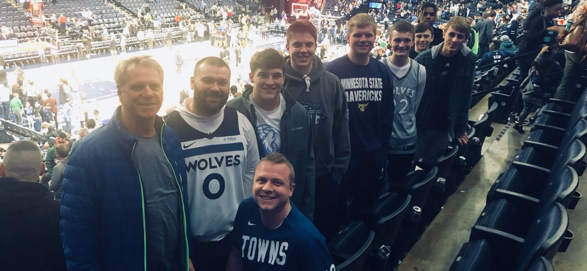 BoysWinona's tweet photo. Had a blast taking the Seniors to a Wolves game!! Thank you boys for all you do for the program and the community!! #WinhawkProud https://t.co/BvVcudcbkj