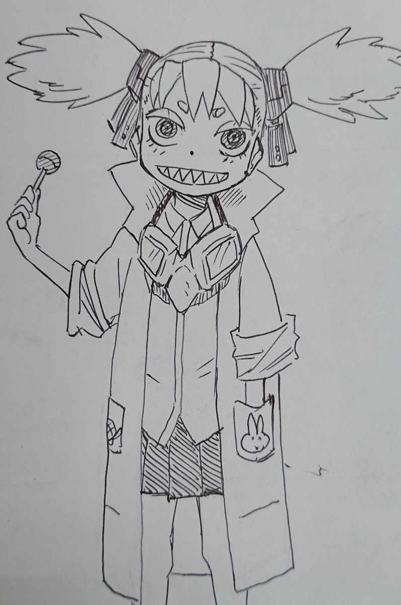 デザインざっとなので全然練れてないけどこんな感じのキャラ出していきたい 