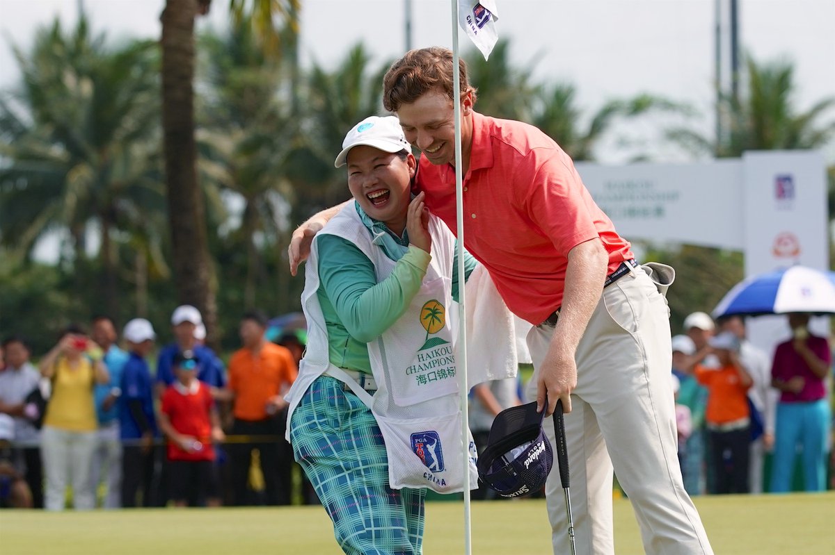 PGATOURChina's tweet photo. This time last year, @davidkocher21 was getting ready to head to China to play #pgatourchina Monday Qs.
Now he is a @KornFerryTour Champion (@MXChampionship) on track to earn a @PGATOUR card!
What a year it’s been! #pgatourchina #pathtopgatour https://t.co/K00wrwsVj4