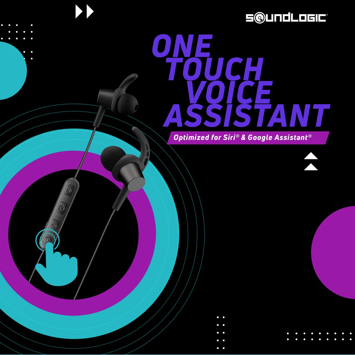 SoundLogicIndia's tweet photo. One touch voice+Dynamic sound+8 Hour Non-stop music &amp; Freedom from wires! Earphones that has it all😍 #SoundLogic #FreedomCollection 
.
#Headphones #Earphones #Freedom #Music #Songs #playlist #MusicLover #Bass #TechFreaks https://t.co/Kld98SlfhW