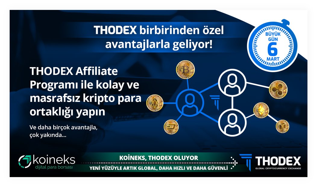 Thodex'te sizi kazançlı ortaklıklar bekliyor! Affiliate(ortaklık) programı ile bizi tavsiye ettiğiniz kullanıcılardan siz de gelir elde edebileceksiniz. Detaylar ve gelişmeler için Thodex sosyal medya hesaplarını takip etmeyi unutmayın! <a href="/thodexofficial/">THODEX</a> <a href="/thodexglobal/">THODEX</a> #Bitcoin