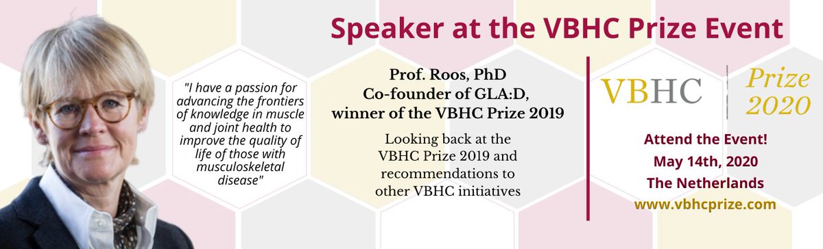 GLA:D won the Value-based Health Care Prize 2019. I am honored to be invited to speak at this years prize ceremony. I will proudly present the 7 countries that are part of the GLA:D International Network: Denmark Canada Australia China Switzerland New Zealand and (soon) Austria.