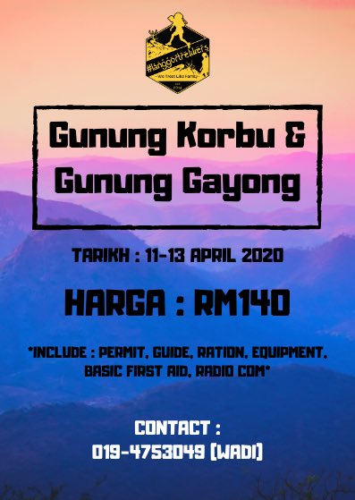 Min up trip ni sbb rindu. Kalau nk follow bole dm ye 😉