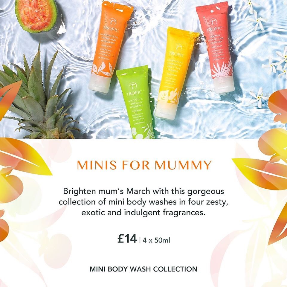 tropictania's tweet photo. Mothers day will be here before you can say "pass me the prosecco, Mama". Get ready...! #lovetropic #mothersday #veganbeauty #crueltyfree https://t.co/7JaEIKr0O9 https://t.co/DMNu7g8IWB