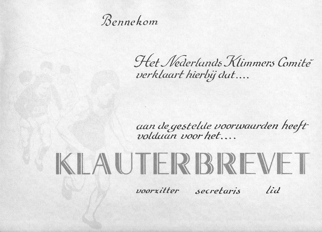 Het loopt nog niet storm met de aanvragen voor het KLAUTERBREVET. Niettemin toch weer aanvraag binnen, deze keer uit Stroe (Gld.) De e.v. evenementen zullen vanuit Markelo, Driebergen (7/3) en Arnhem/Schaarsbergen (8/3) plaatsvinden. klimmersbrevet.nl