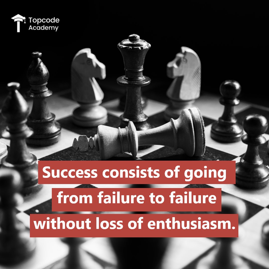 TopCodeAcademy's tweet photo. Success consists of going from failure to failure without loss of enthusiasm

#MondayMotivation #mondaythoughts https://t.co/vxeSfTGsfd