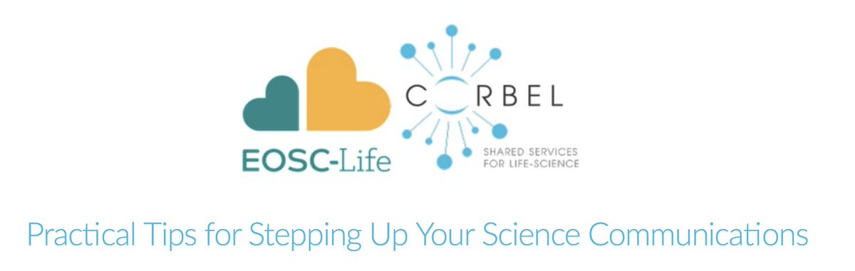 .#SaveTheDate for the upcoming @EoscLife & @CORBEL_eu webinar on Science Communication, which will be held on 19 March at 3pm (CET).

Read more and register here► bit.ly/2VDVT10

#SciComm