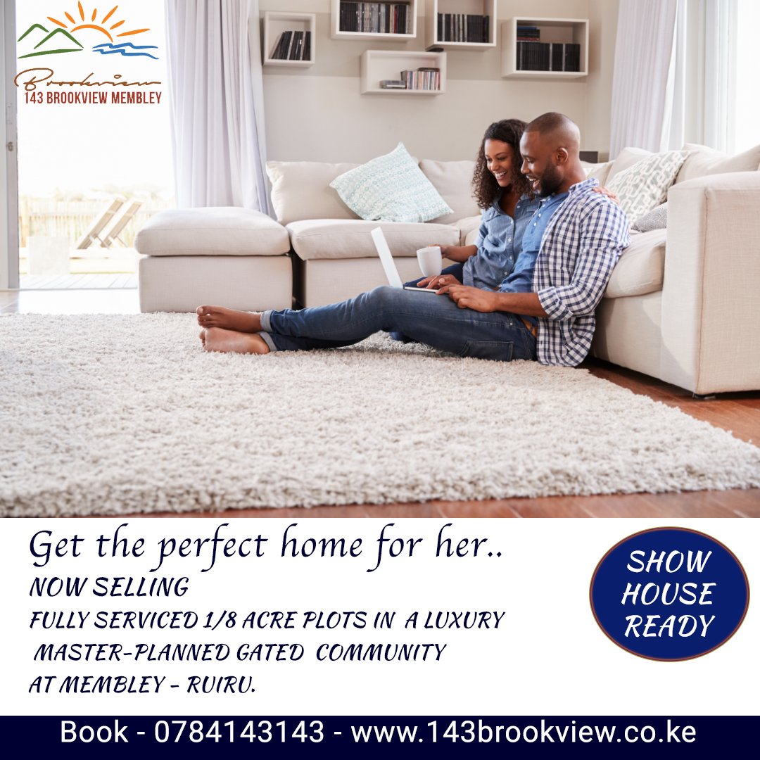 143Brook_view's tweet photo. Get your dream home 143 BrookView . Experience smart and luxurious living at Membley, Ruiru, Welcome to our show house for a first hand feel of urban living.
Call 0784 143 143  #143brookview #showhouse #homes #love #family https://t.co/IihvaTPCvv