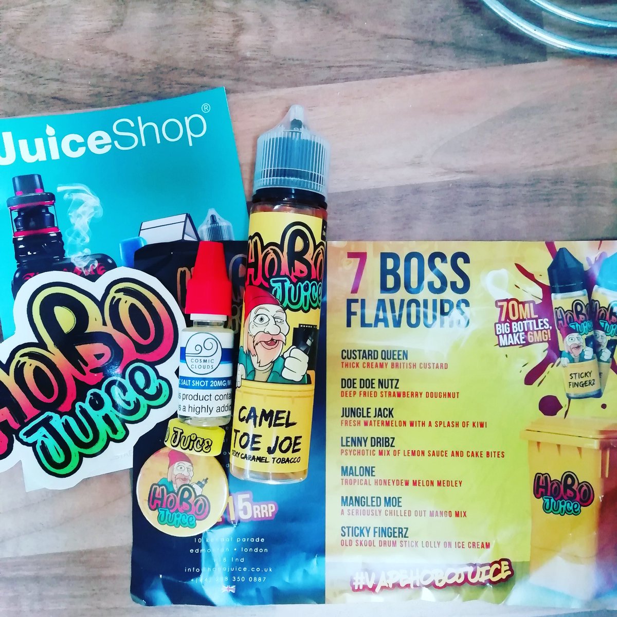 d17j17h17's tweet photo. @vapehobojuice ๐ Massive thanks to the friendliest #premiumvape company ๐ฏ for taking the time to send me their #cameltoejoe juice ๐
#vapefam
#vapingsaveslives
#vapingsavedmylife https://t.co/PsRV0P4Lm2